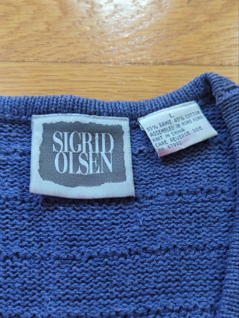 Sigrid Olsen Violet Floral & Geometric Knit Vest - Picture 3 of 6